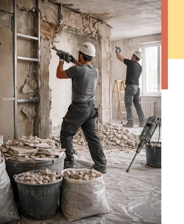 Демонтажные работы в Кирове от 2745 руб. — услуги и цена под ключ | ОТДЕЛОЧНИК-Кро