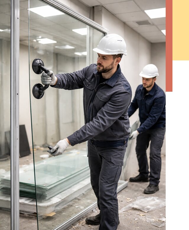 Демонтаж стеклянных перегородок в Кирове от 3253 руб. — быстро и недорого | ОТДЕЛОЧНИК-Кро