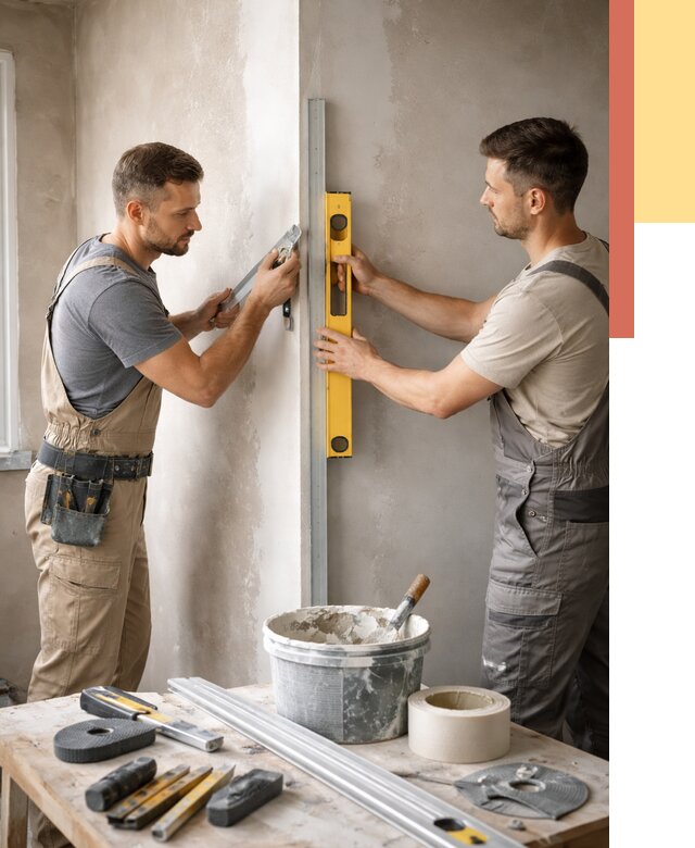 Выведение углов стен в Кирове от 1881 руб. быстро и недорого | ОТДЕЛОЧНИК-Кро