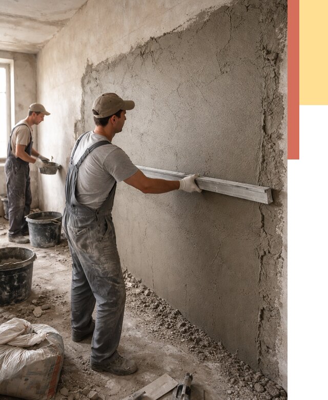 Цементная штукатурка стен в Кирове от 4574 руб/м2 — быстро и недорого | ОТДЕЛОЧНИК-Кро