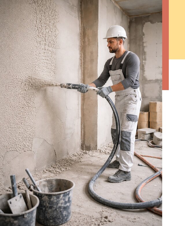 Машинная штукатурка стен в Кирове под ключ от 6607 руб./м2 | ОТДЕЛОЧНИК-Кро