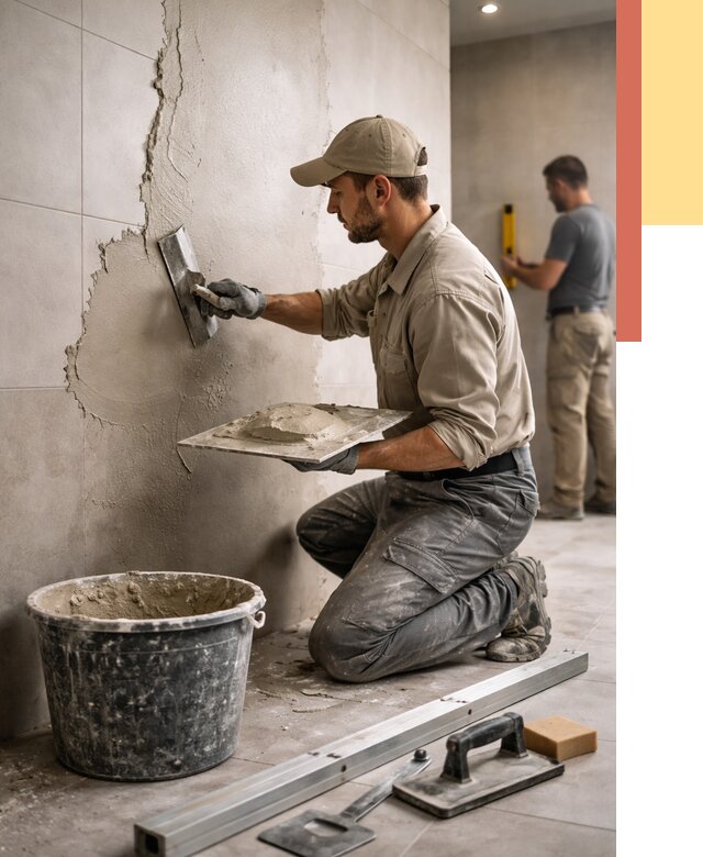 Штукатурка стен в ванной в Кирове от 4574 руб./м² — выравнивание под ключ | ОТДЕЛОЧНИК-Кро