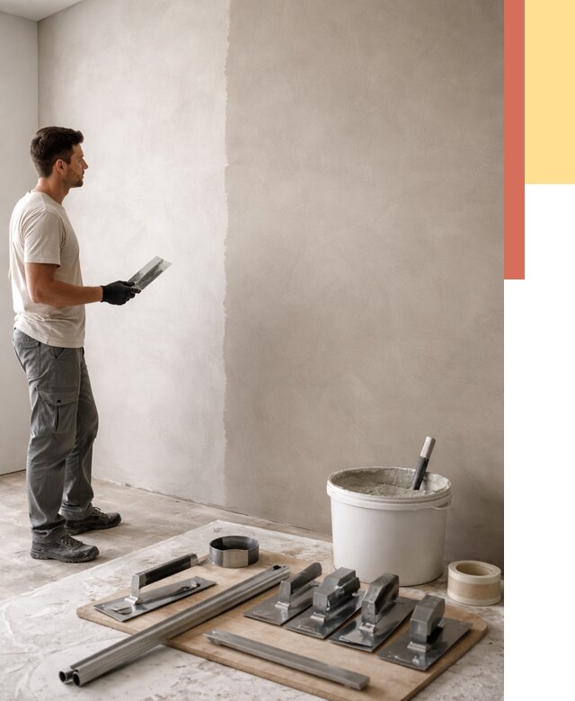 Нанесение микроцемента на стены в Кирове от 3253 руб./м2 под ключ | ОТДЕЛОЧНИК-Кро