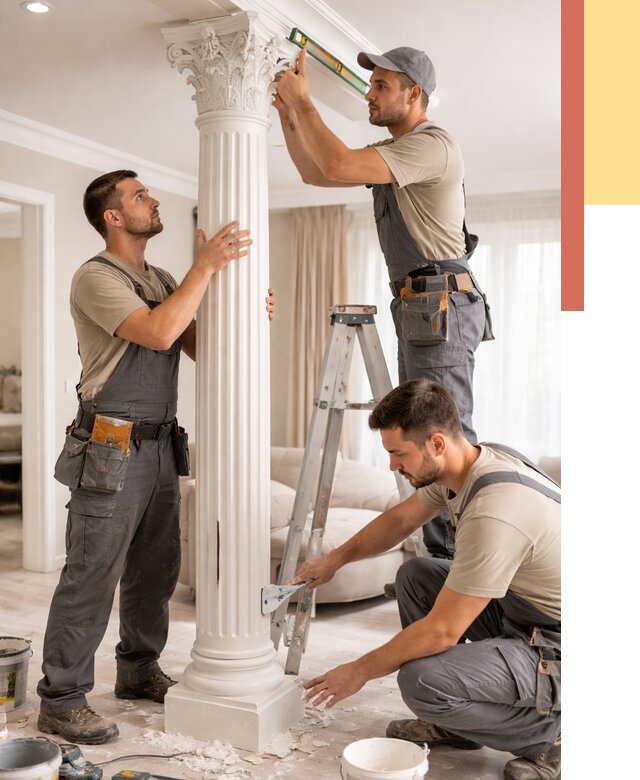 Установка декоративных колонн в Кирове от 12198 руб. под ключ | ОТДЕЛОЧНИК-Кро