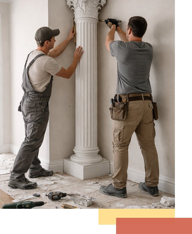 Установка декоративных колонн в Кирове под ключ