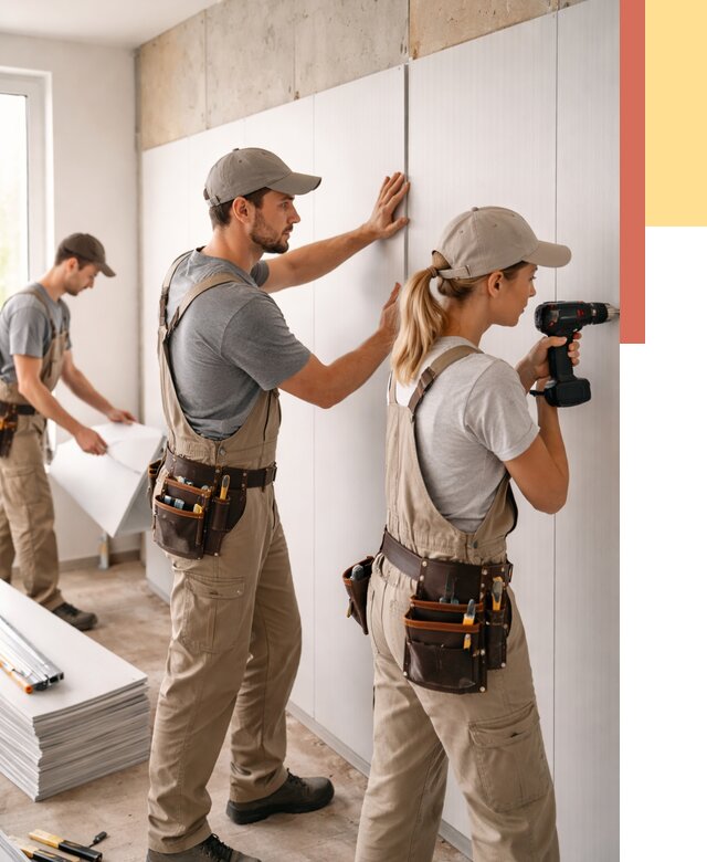 Монтаж ПВХ панелей на стены в Кирове от 457 руб/м2 — быстро и недорого | ОТДЕЛОЧНИК-Кро