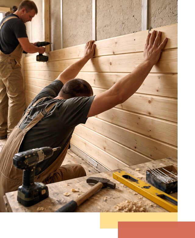 Монтаж деревянной вагонки на стены в Кирове быстро и качественно