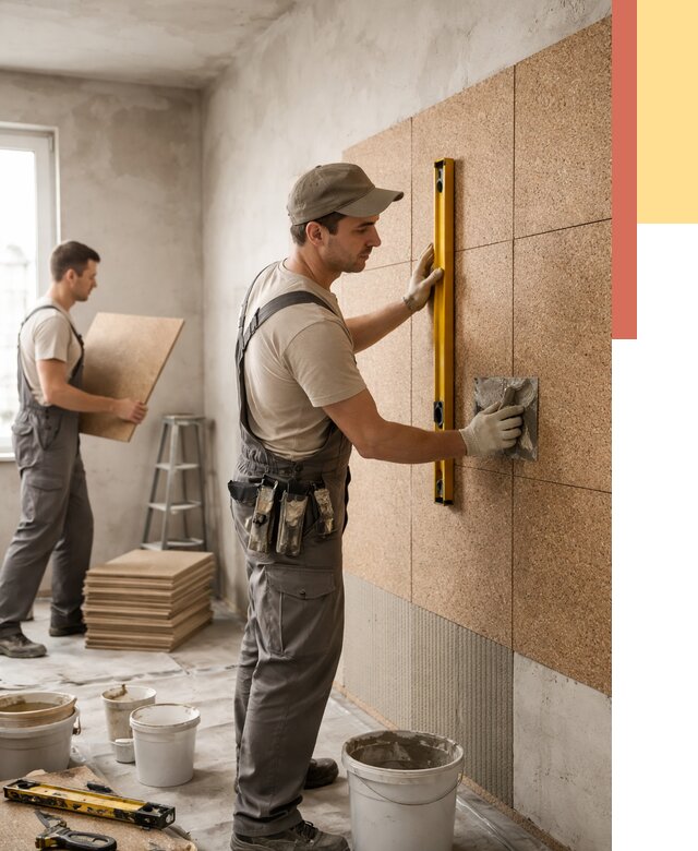 Монтаж пробковых панелей на стены в Кирове от 3558 руб. — ОТДЕЛОЧНИК-Кро