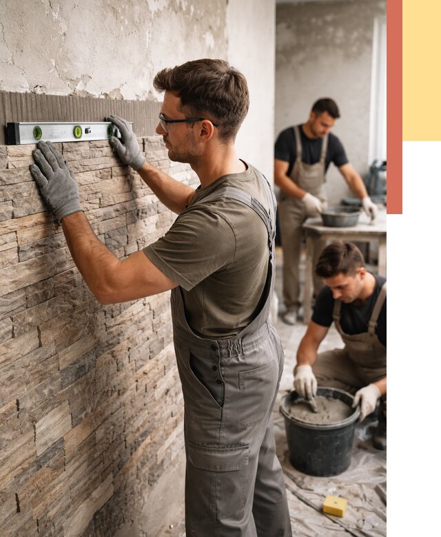 Монтаж искусственного камня в Кирове от 4574 руб. под ключ | ОТДЕЛОЧНИК-Кро