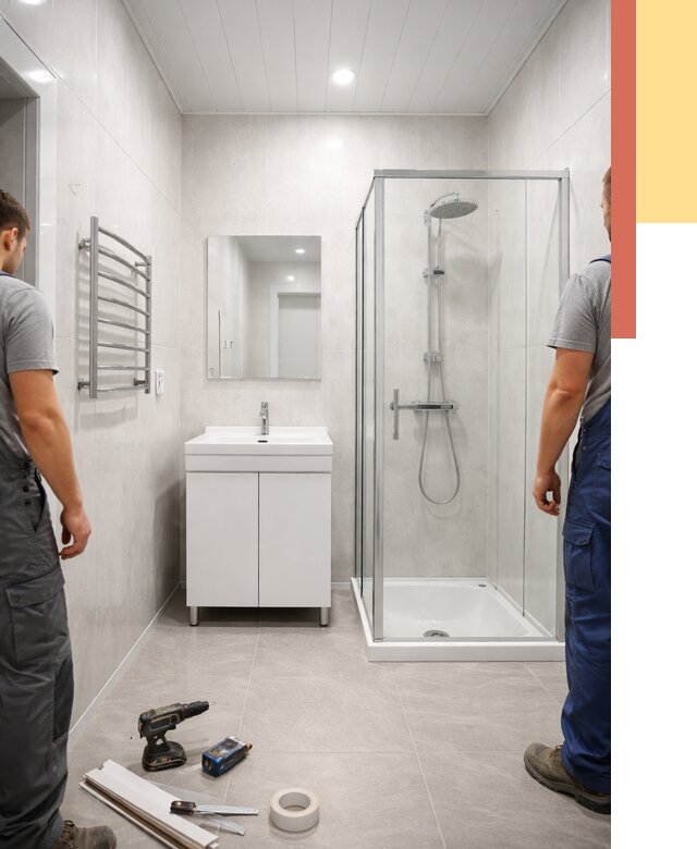 Отделка ванной комнаты панелями ПВХ в Кирове от 4574 руб. за м2 | ОТДЕЛОЧНИК-Кро