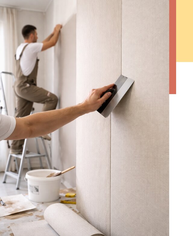 Поклейка текстильных обоев в Кирове от 4574 руб. под ключ | ОТДЕЛОЧНИК-Кро