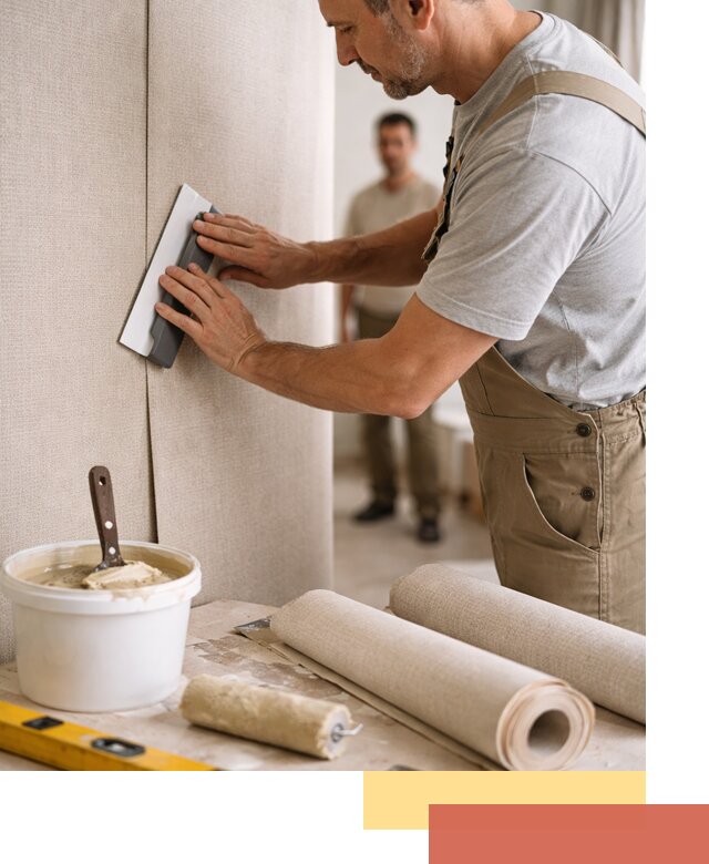 Поклейка текстильных обоев в Кирове профессионально и аккуратно