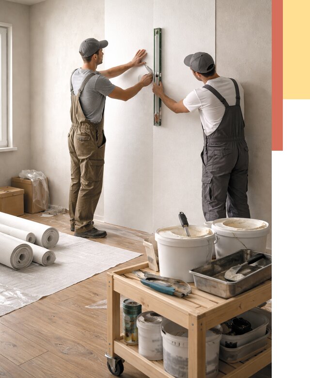 Поклейка стеклообоев в Кирове от 6607 руб. за м2 — быстро и недорого | ОТДЕЛОЧНИК-Кро