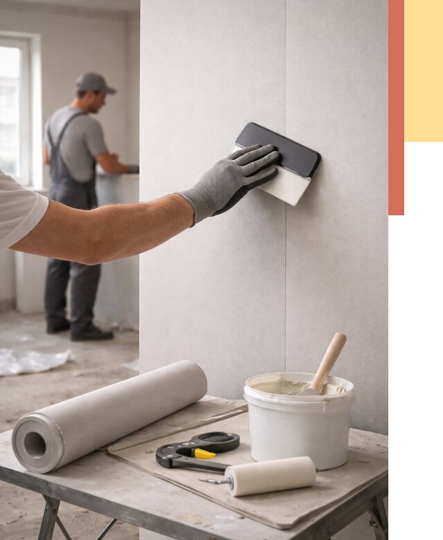 Поклейка обоев под покраску в Кирове от 3558 руб. за м2 | ОТДЕЛОЧНИК-Кро