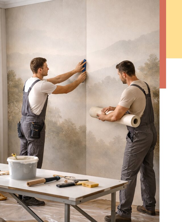 Поклейка фотообоев в Кирове от 8640 руб/м² — быстро и недорого | ОТДЕЛОЧНИК-Кро