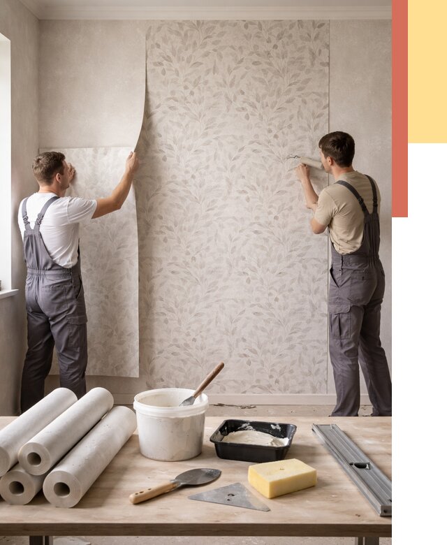 Поклейка обоев с подбором рисунка в Кирове от 3558 руб. | ОТДЕЛОЧНИК-Кро - быстро и недорого