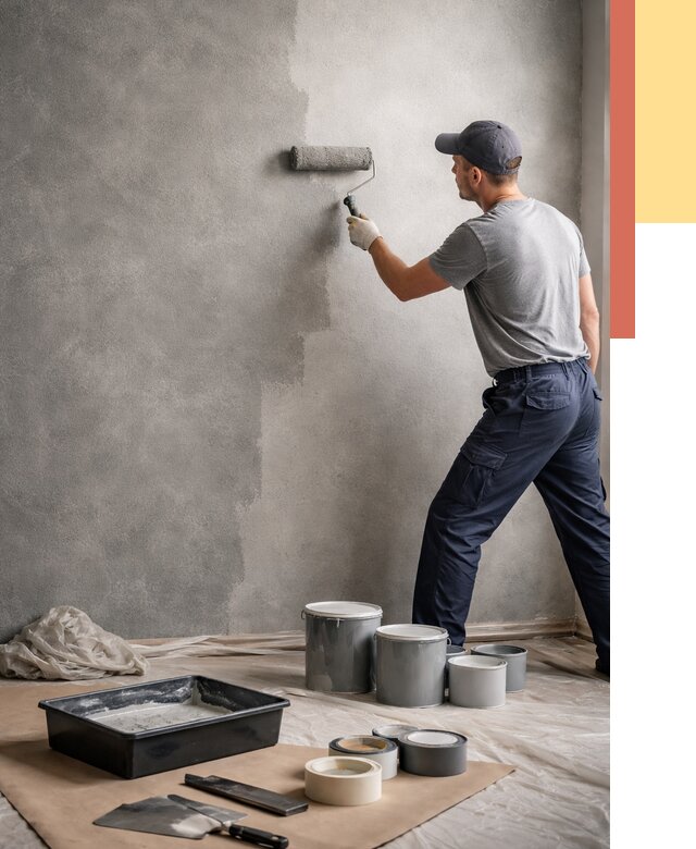 Покраска стен под бетон в Кирове от 661 руб. за м2 — быстро и недорого | ОТДЕЛОЧНИК-Кро