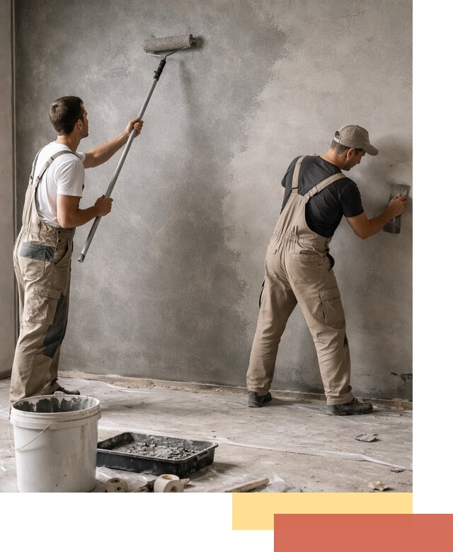 Покраска стен под бетон в Кирове профессионально и недорого