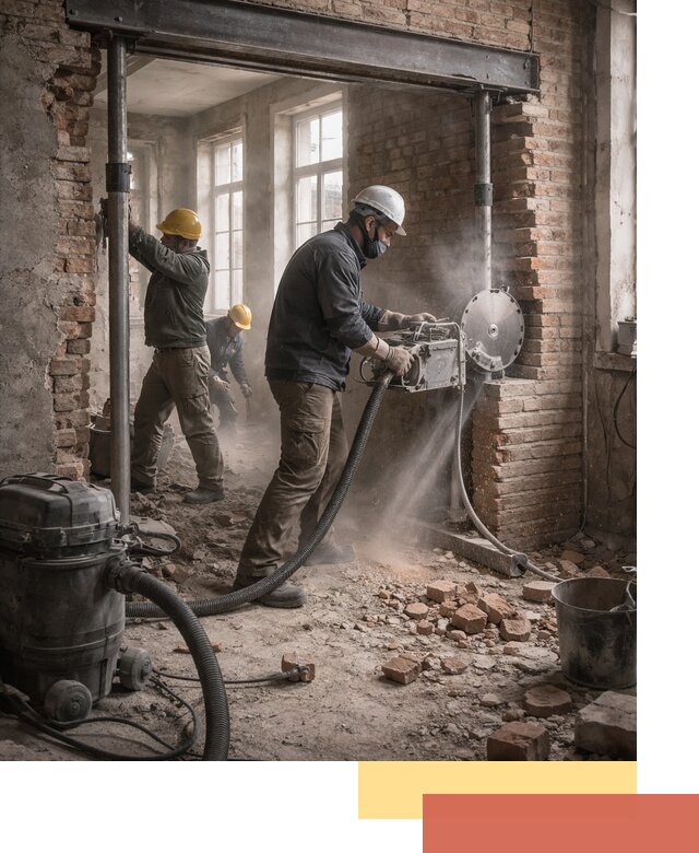 Прорезка проема в стене под дверной или оконный проем в Кирове