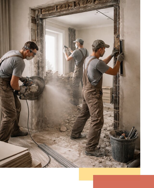 Расширение дверного проема под установку новой двери в Кирове