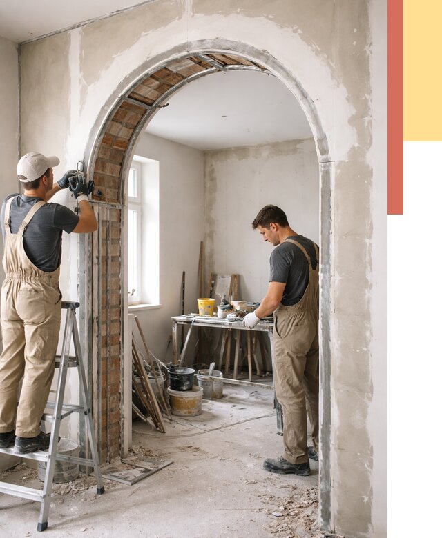 Устройство арочного проема в Кирове от 9657 руб. под ключ — быстро и недорого | ОТДЕЛОЧНИК-Кро