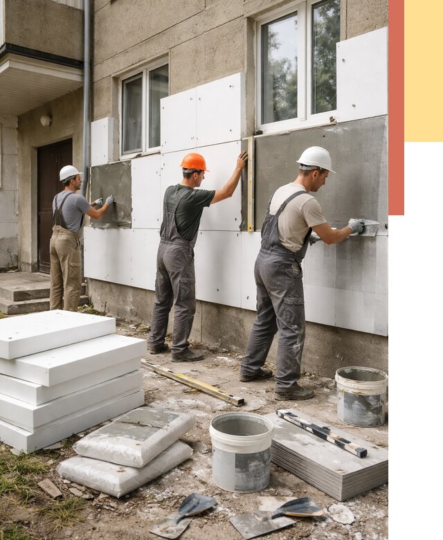 Утепление стен пенопластом в Кирове от 1779 руб. — недорого и под ключ | ОТДЕЛОЧНИК-Кро