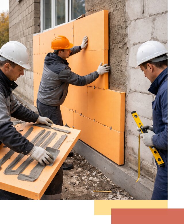 Утепление фасада пеноплексом под ключ в Кирове