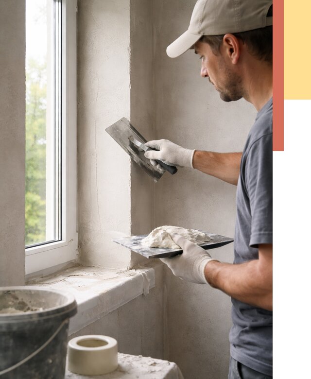 Штукатурка откосов в Кирове от 4574 руб/м² — услуги и выравнивание под ключ | ОТДЕЛОЧНИК-Кро