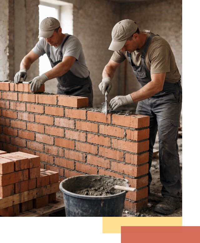 Кладка кирпичных перегородок под ключ в Кирове