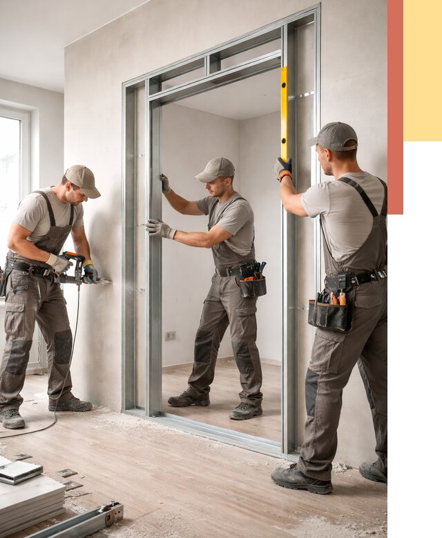 Устройство дверного проема в перегородке в Кирове от 4574 руб. под ключ | ОТДЕЛОЧНИК-Кро