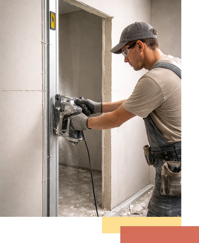 Устройство дверного проема в перегородке в Кирове