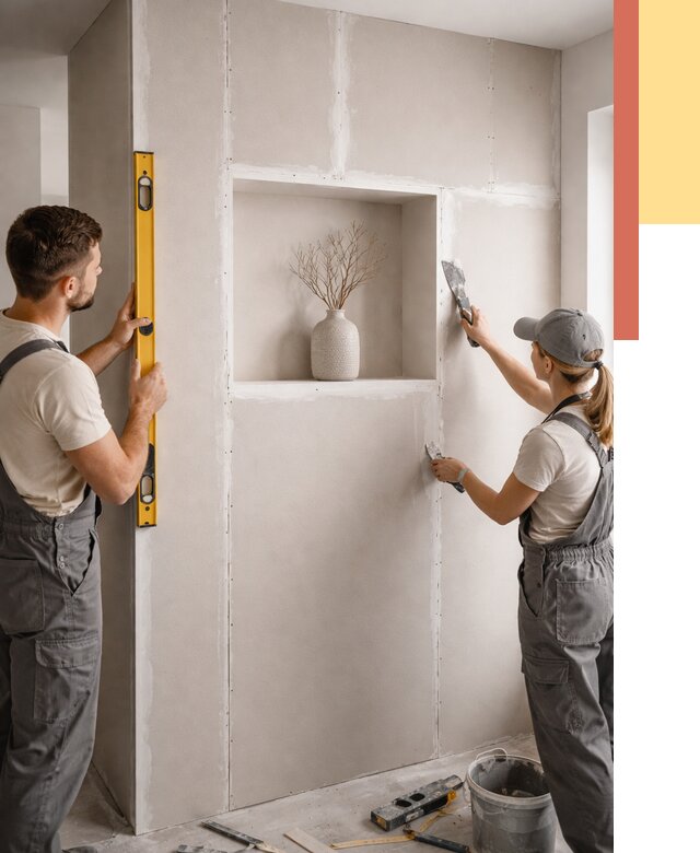 Перегородка из гипсокартона с нишей в Кирове от 3304 руб. под ключ | ОТДЕЛОЧНИК-Кро