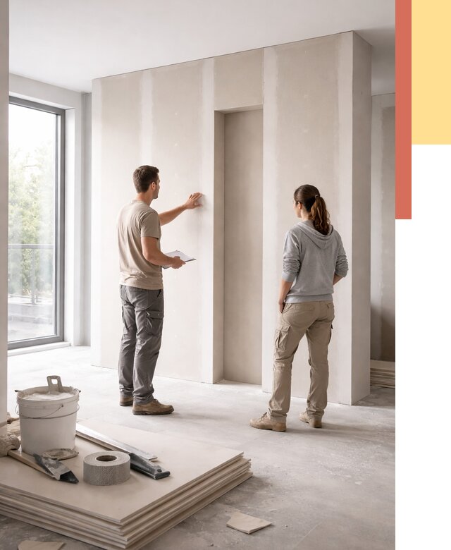 Зонирующая перегородка из гипсокартона в Кирове от 2846 руб. под ключ | ОТДЕЛОЧНИК-Кро