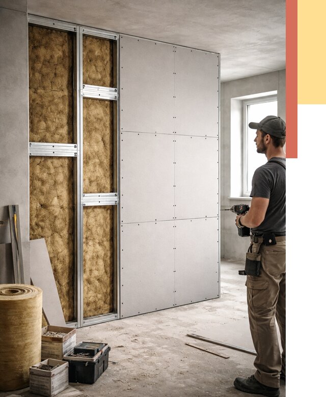 Усиленная перегородка под навеску в Кирове от 13011 руб. — монтаж под ключ | ОТДЕЛОЧНИК-Кро