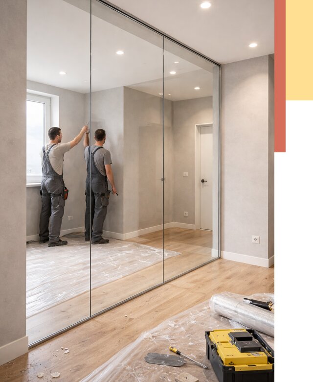 Безрамные стеклянные перегородки в Кирове — монтаж от 9657 руб. | ОТДЕЛОЧНИК-Кро