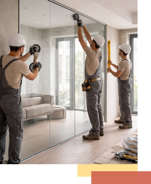 Перегородки из закаленного стекла в Кирове для офисов и квартир