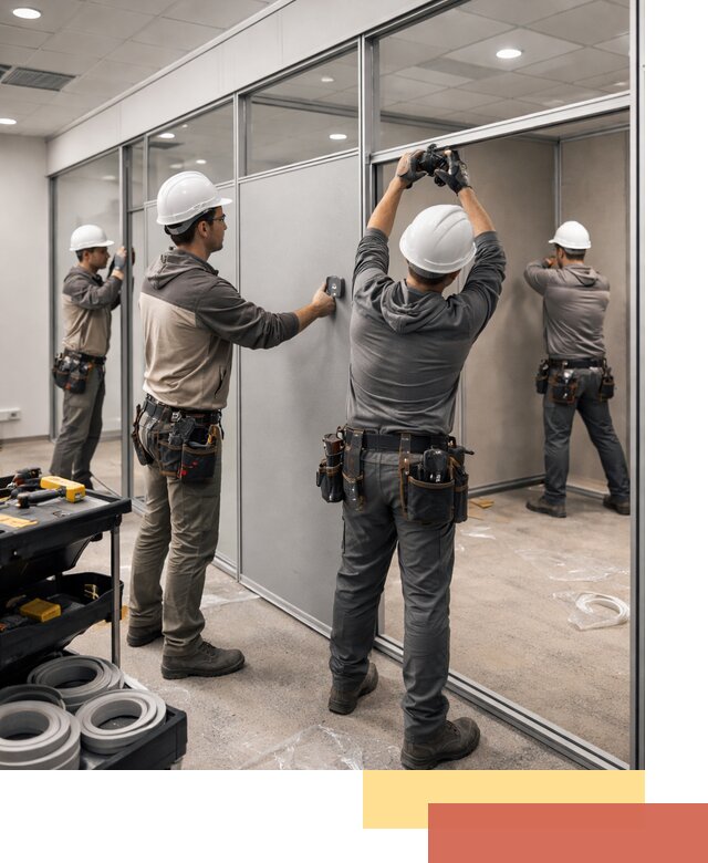 Мобильные офисные перегородки под ключ в Кирове