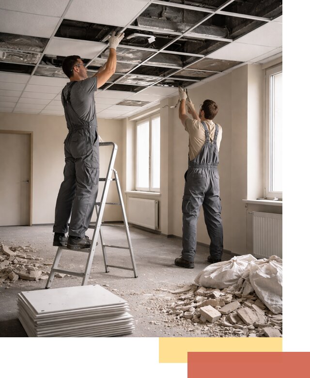 Демонтаж потолков Армстронг профессионально в Кирове