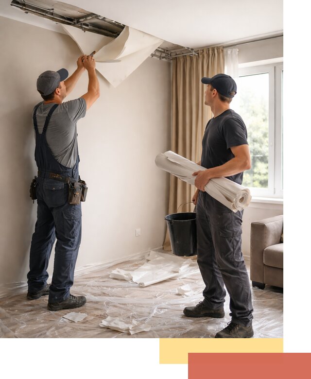 Демонтаж натяжного потолка в Кирове быстро и аккуратно