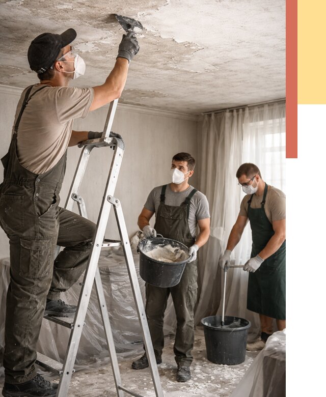 Удаление побелки с потолка в Кирове от 2541 руб. быстро и недорого | ОТДЕЛОЧНИК-Кро