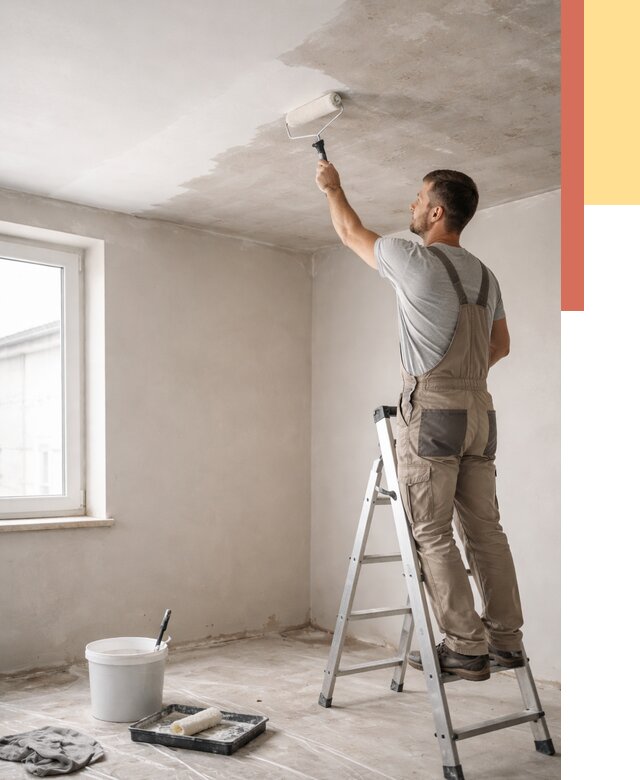 Грунтовка потолка в Кирове от 2541 руб. — быстро и недорого | ОТДЕЛОЧНИК-Кро