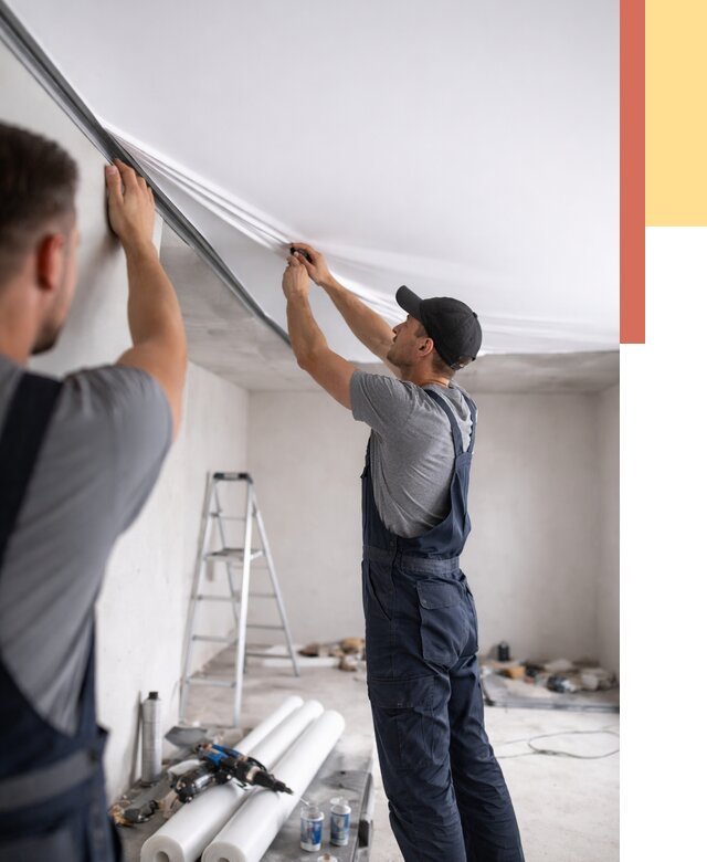 Монтаж матового натяжного потолка в Кирове от 4574 руб./м² — быстро и недорого | ОТДЕЛОЧНИК-Кро