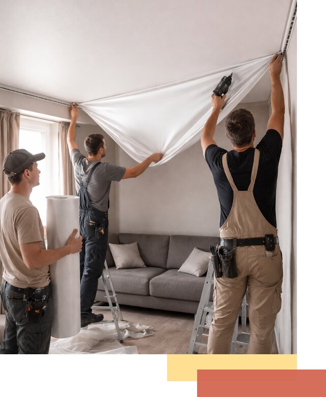 Монтаж сатинового натяжного потолка в Кирове качественно и быстро