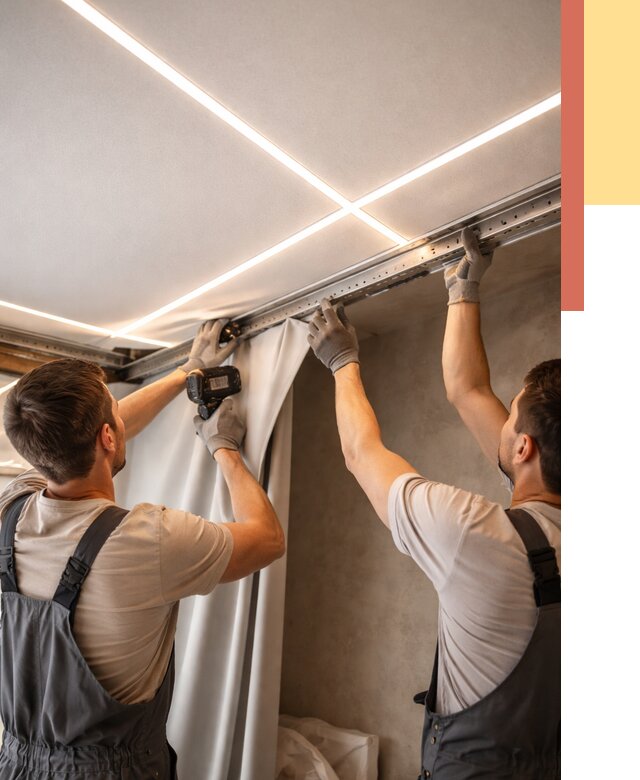 Монтаж натяжного потолка со световыми линиями в Кирове от 1220 руб. | ОТДЕЛОЧНИК-Кро