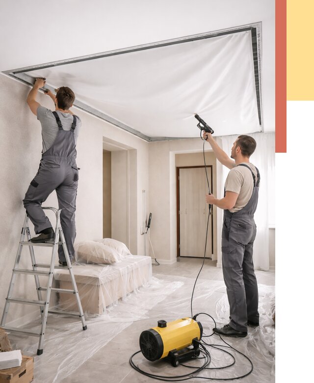 Монтаж натяжного потолка в прихожей в Кирове от 2694 руб. под ключ | ОТДЕЛОЧНИК-Кро