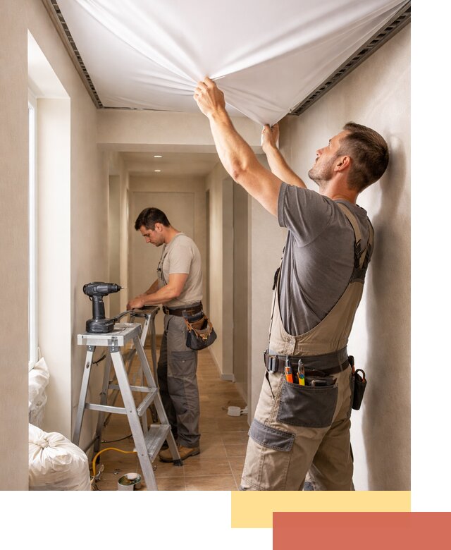 Монтаж натяжного потолка в прихожей в Кирове