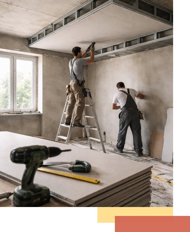 Двухуровневый потолок из гипсокартона в Кирове