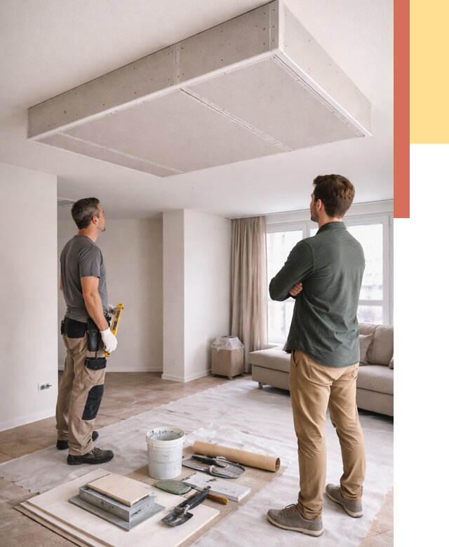 Короб на потолке из гипсокартона в Кирове от 2236 руб. — монтаж и услуги под ключ | ОТДЕЛОЧНИК-Кро