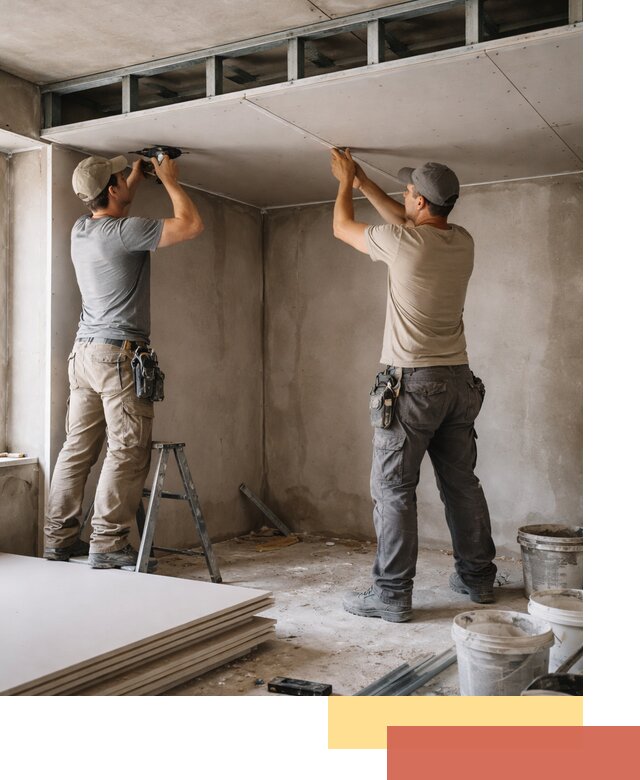 Короб из гипсокартона на потолке под ключ в Кирове