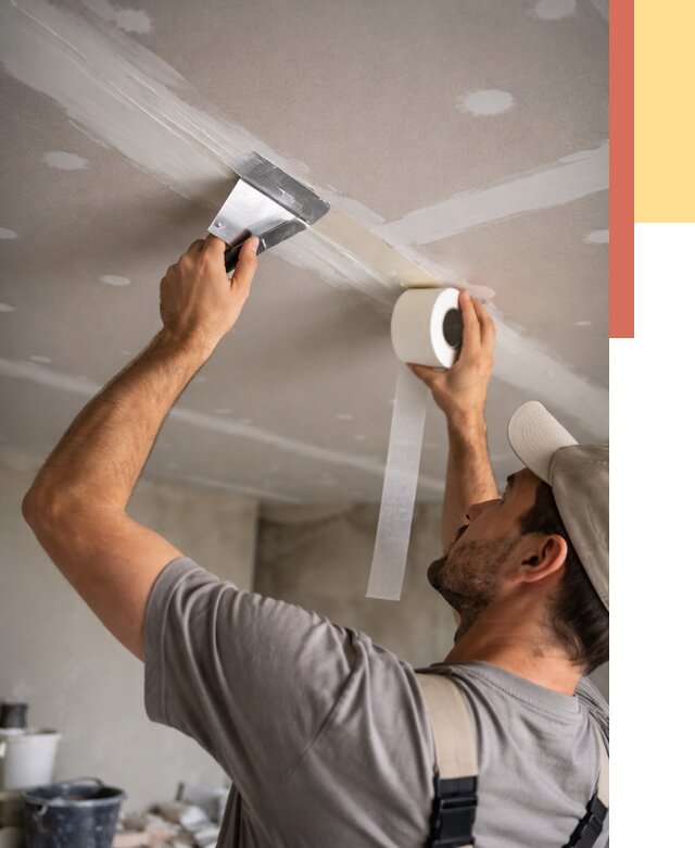 Обработка швов потолка ГКЛ в Кирове от 7624 руб. под ключ | ОТДЕЛОЧНИК-Кро